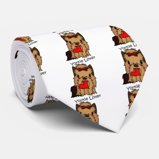 Yorkie Liebhaber, Yorkshire Terrier Krawatte (Gerollt)