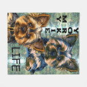 Yorkie Life Fleecedecke (Vorderseite (Horizontal))