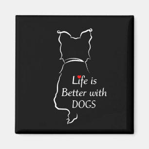 Yorkie Life ist besser mit Hunden Shirt Hunde Them Magnet