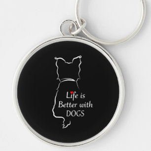 Yorkie Life ist besser mit Hunden Shirt Hunde Them Schlüsselanhänger