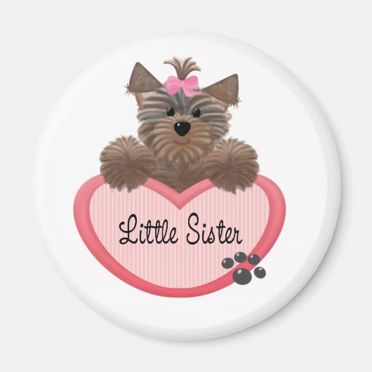 Yorkie Little Sister Magnet (Vorne)