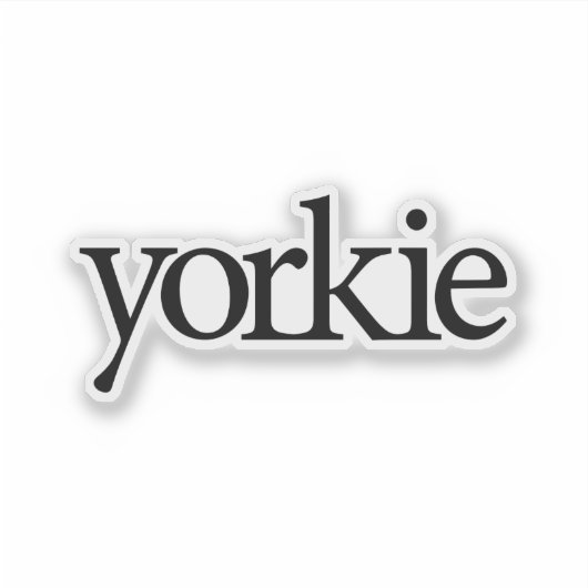 Yorkie Logo Aufkleber (Vorderseite)