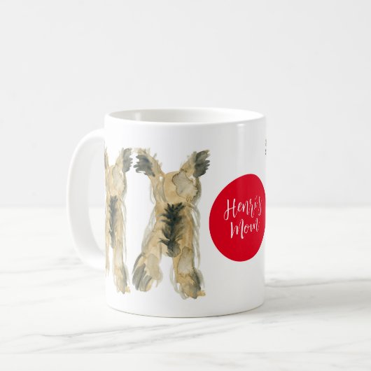 Yorkie Lover Geschenk Kaffeetasse (Vorderseite Links)