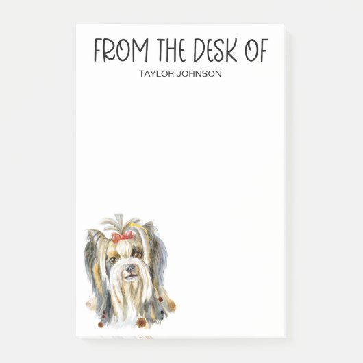 Yorkie Lover Post-it Klebezettel (Vorderseite)