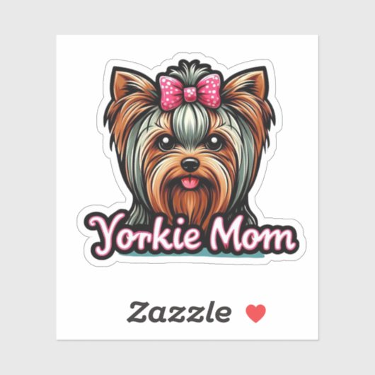 Yorkie Mama Aufkleber (Blatt)