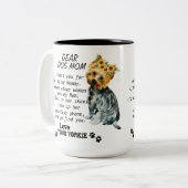 Yorkie Mama Best Quote Zweifarbige Tasse (Vorderseite Links)