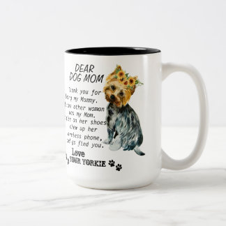 Yorkie Mama Best Quote Zweifarbige Tasse