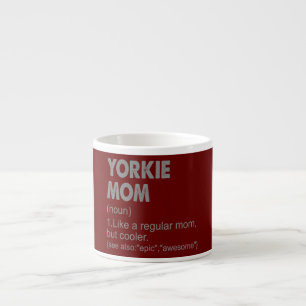 Yorkie-Mama-Definition Lustig Vintage-Geschenk Mam Espressotasse