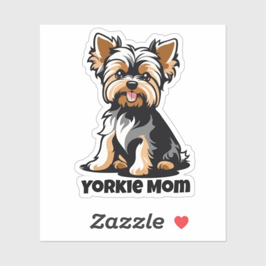 Yorkie Mama Die Sticker schneiden | Benutzerdefini (Blatt)