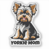 Yorkie Mama Die Sticker schneiden | Benutzerdefini (Vorderseite)