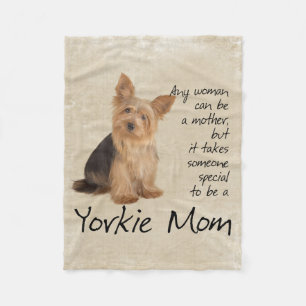 Yorkie Mama Fleece Blanket