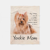 Yorkie Mama-Fleece-Decke Fleecedecke (Vorderseite)