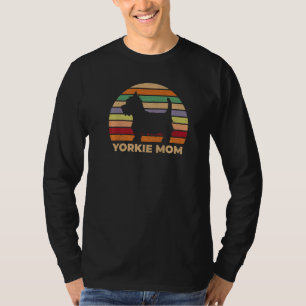 Yorkie-Mama Frauen Mädchen Retro Vintage Yorkshire T-Shirt