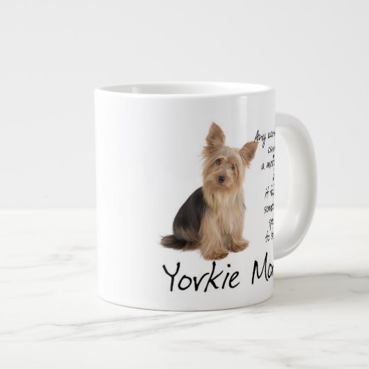 Yorkie Mama Jumbo Tasse (Vorderseite Rechts)