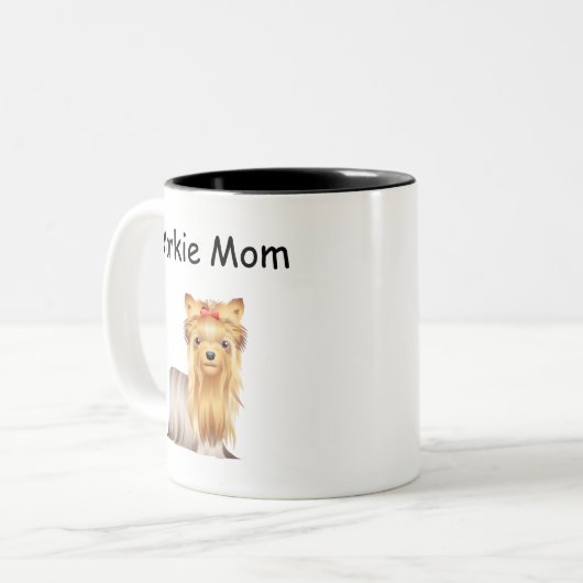 Yorkie Mama Kaffee Tasse (Vorderseite Links)