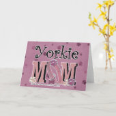 Yorkie MAMA Karte (Gelbe Blume)