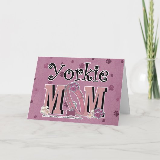 Yorkie MAMA Karte (Vorderseite)