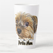 Yorkie Mama Niedlich Yorkshire Terrier Yorkie Gesi Milchtasse (Vorderseite)