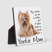 Yorkie Mama Plaque Fotoplatte (Vorderseite)