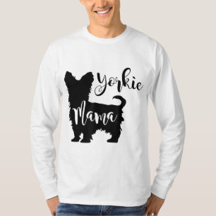 Yorkie Mama Profile Yorkshire Terrier Fun Dog Mama T-Shirt