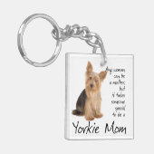 Yorkie Mama-Schlüsselanhänger Schlüsselanhänger (Vorderseite links)