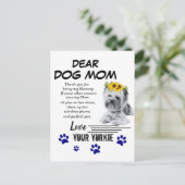 Yorkie Mama Spacial Gedicht Postkarte (Stehend Vorderseite)