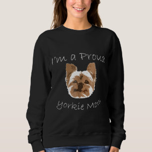Yorkie-Mama stolz auf Yorkshire-Terrier-Mama-Mom-T Sweatshirt