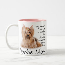 Yorkie Mama-Tasse Zweifarbige Tasse