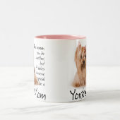 Yorkie Mama-Tasse Zweifarbige Tasse (Mittel)