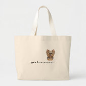 Yorkie Mama Tote Bag Jumbo Stoffbeutel (Vorne)