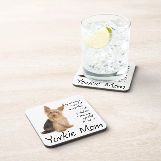 Yorkie Mama Untersetzer (Rechte Seite)