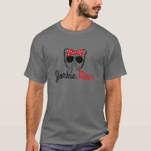 Yorkie Mama Vintag Funny Niedlich Dog Yorkshire Te T-Shirt