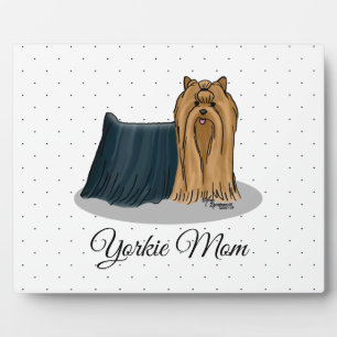 Yorkie Mama (Yorkshire Terrier Mama) Niedlich Fotoplatte