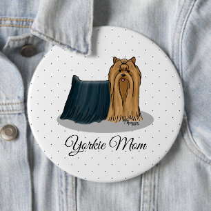 Yorkie Mama (Yorkshire Terrier Mama) Niedliche Hun Button