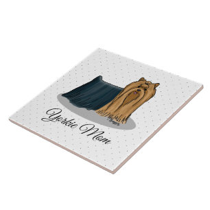 Yorkie Mama (Yorkshire Terrier Mama) Niedliche Hun Fliese