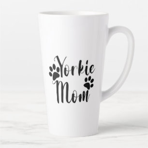 Yorkie Mama Yorkshire Terrier Pawprints Graphics Milchtasse