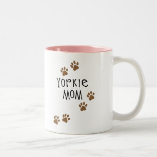 Yorkie Mama Zweifarbige Tasse
