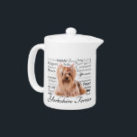 Yorkie Merkmal-Teekanne<br><div class="desc">Diese Teekanne Yorkshires Terrier ist ein großes Geschenk für jeden möglichen Yorkie Liebhaber.</div>