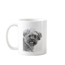 Yorkie Mischungs-Holzkohlen-Zeichnen