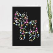 Yorkie mit Christmas Light Yorkie Owner Niedliche Karte (Vorderseite)