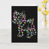 Yorkie mit Christmas Light Yorkie Owner Niedliche Karte (Gelbe Blume)