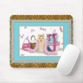 Yorkie mit Leopard Animal Print Mousepad (Mit Mouse)