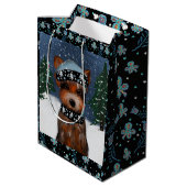 Yorkie Mittlere Geschenktüte (Rückseite Schrägansicht)