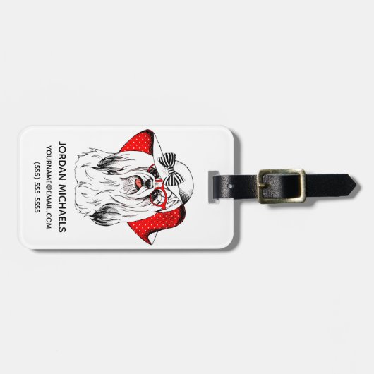 Yorkie Mode-Trieb | addieren Ihren Namen Gepäckanhänger (Vorderseite horizontal)