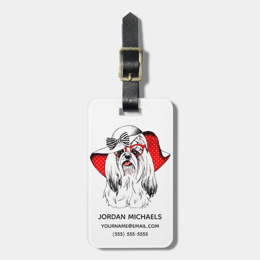 Yorkie Mode-Trieb | addieren Ihren Namen Gepäckanhänger (Vorderseite vertikal)