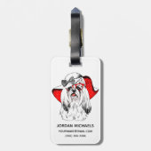 Yorkie Mode-Trieb | addieren Ihren Namen Gepäckanhänger (Rückseite vertikal)