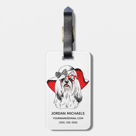 Yorkie Mode-Trieb | addieren Ihren Namen Gepäckanhänger (Rückseite vertikal)