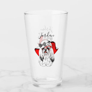Yorkie Mode-Trieb addieren Ihren Namen Glas