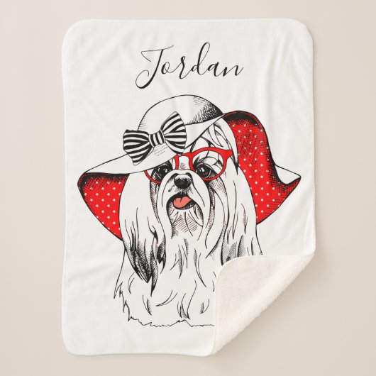 Yorkie Mode-Trieb | addieren Ihren Namen Sherpadecke (Vorderseite)