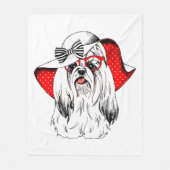 Yorkie Mode-Trieb Fleecedecke (Vorderseite)